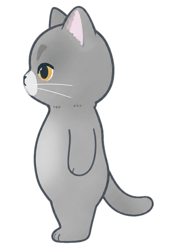 背筋がまっすぐな猫